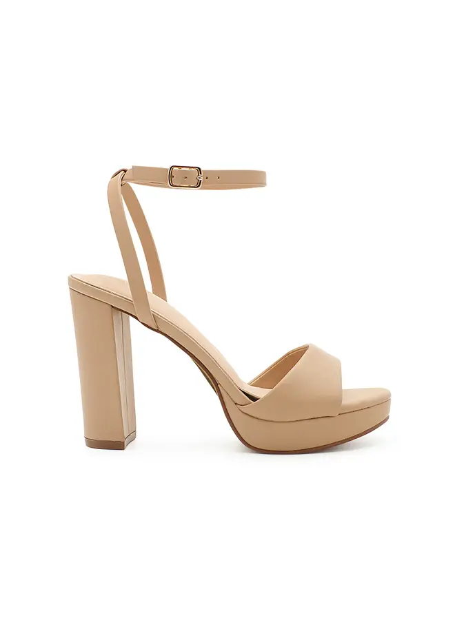 Jane-36 Dressy Heels - Nude Pu