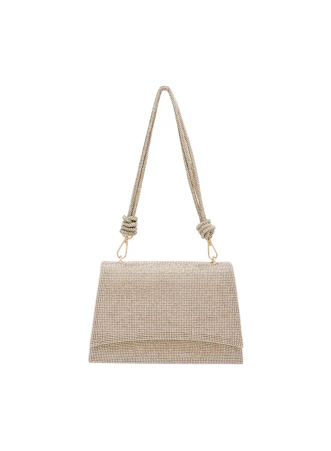 HB-221 Rhinestone Handbag - Gold