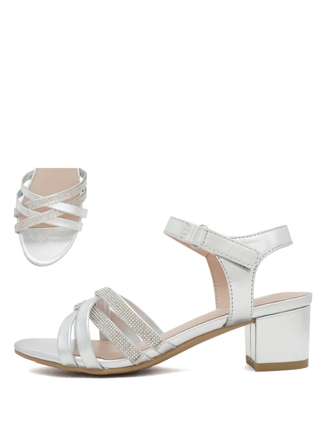 Hall-2 Kids Heels - Silver