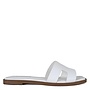 Knit Flat Sandals - White Pu