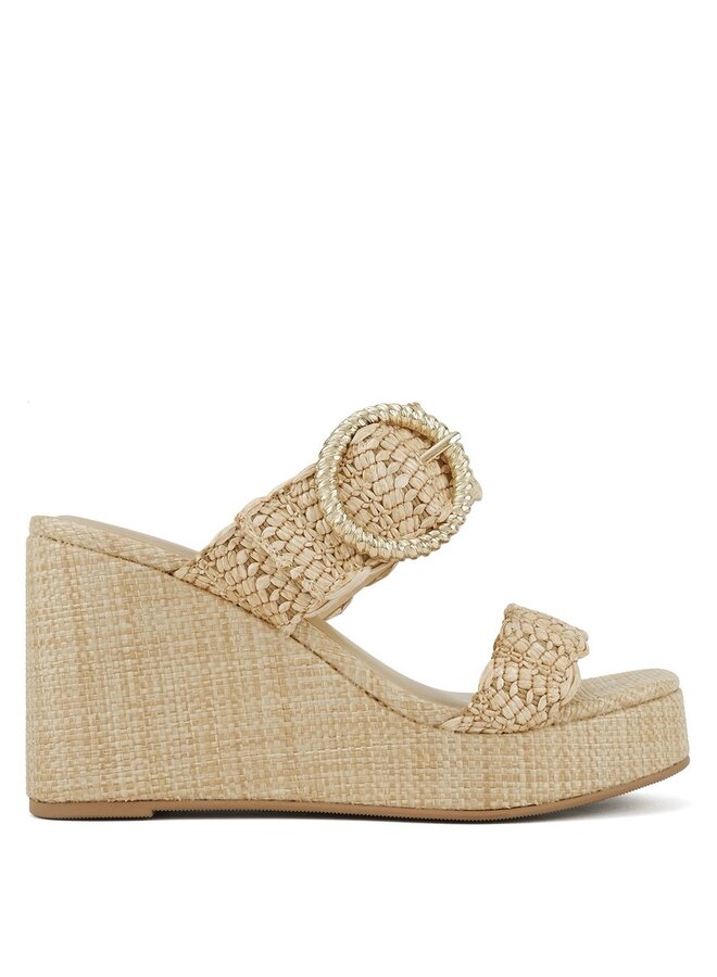 Ilana Casual Heels - Natural Raffia