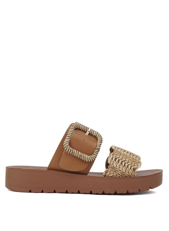 Cactus Casual Sandals - Cognac Raffia