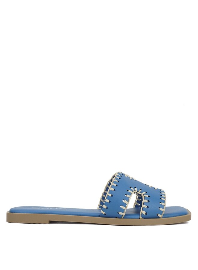 Finity Flat Sandal - Blue Pu