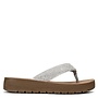 Auroy Flat Sandals - Silver Shimmer