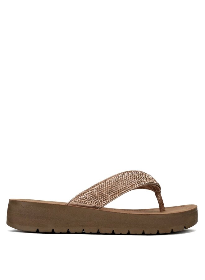 Auroy Flat Sandals - Penny Shimmer
