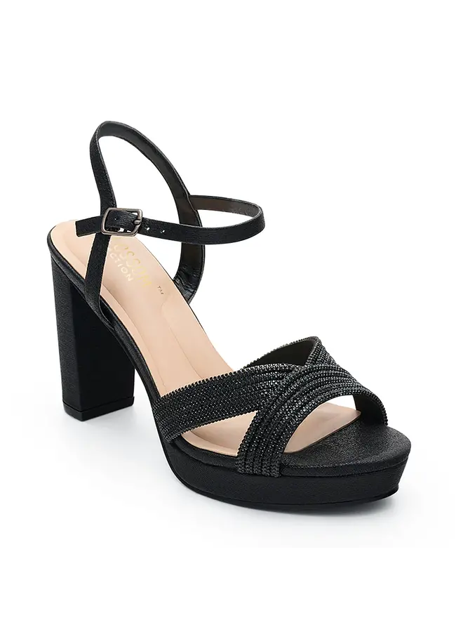 Eva-2 Dressy Heels - Black Shimmer