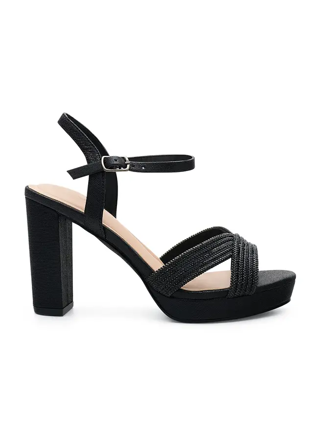 Eva-2 Dressy Heels - Black Shimmer