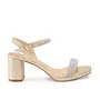 Nelly-30 Dressy Heels - Nude Shimmer