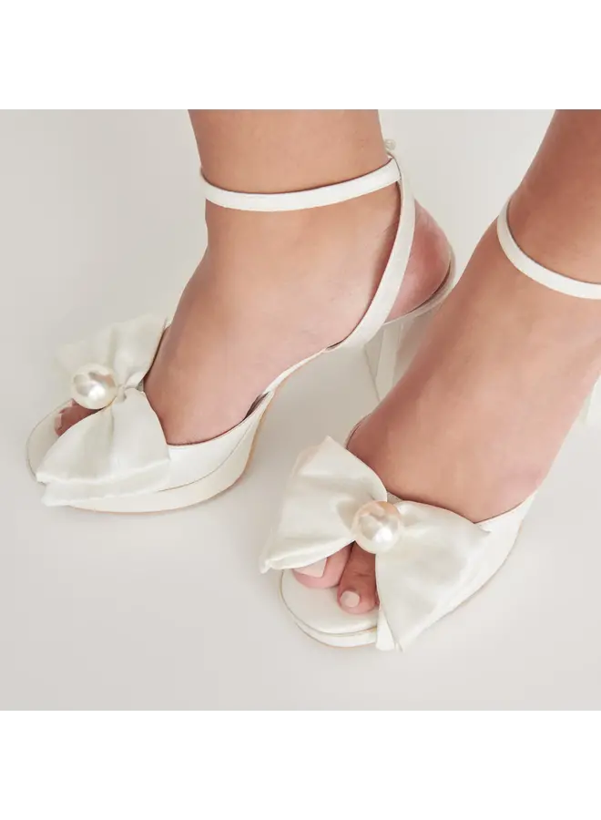 Patton Dressy Heel - Ivory Satin