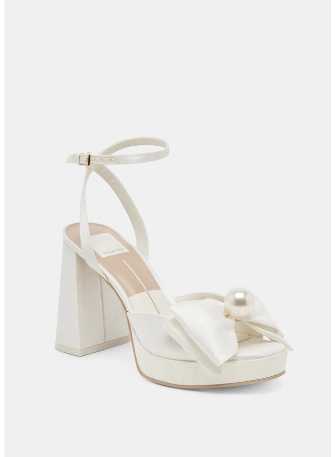 Patton Dressy Heel - Ivory Satin