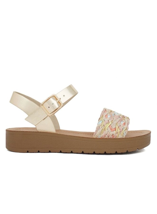 Sam-2 Kids Sandals - Gold Multi