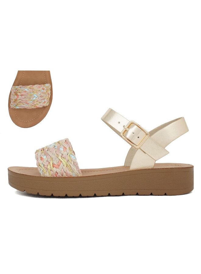 Sam-2 Kids Sandals - Gold Multi