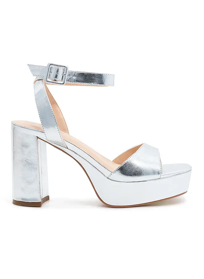 Anya-2 Dressy Heel - Silver Metallic