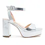 Anya-2 Dressy Heel - Silver Metallic