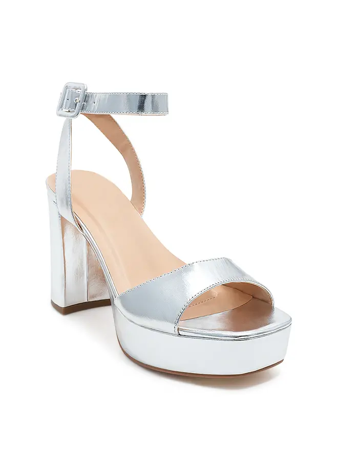 Anya-2 Dressy Heel - Silver Metallic