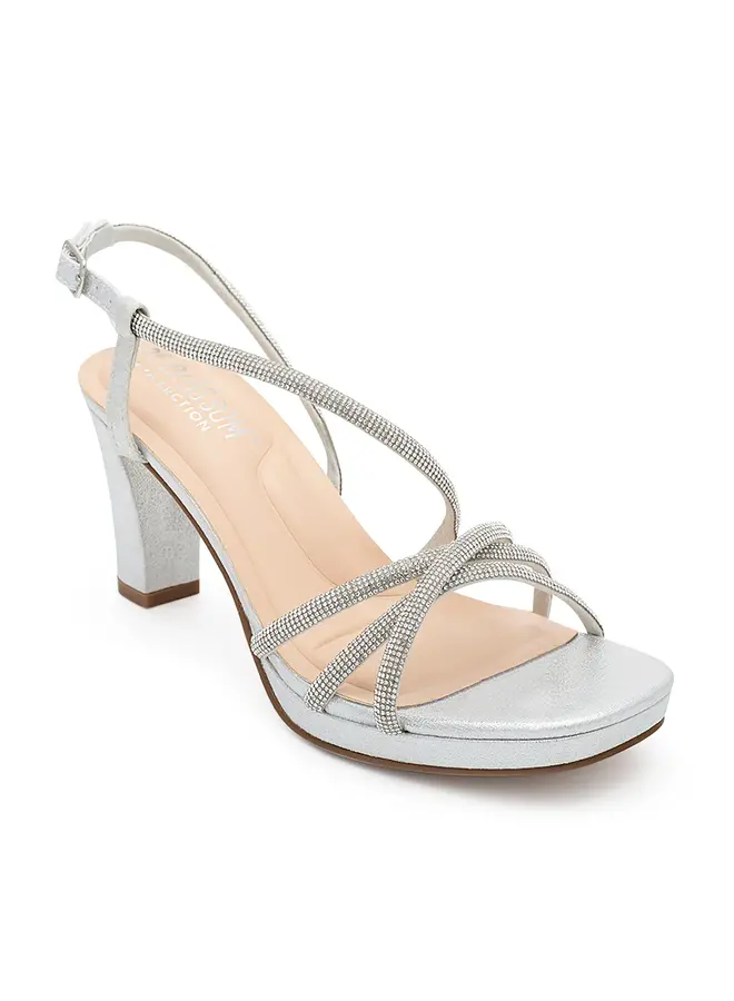 Dallas-1 Dressy Heels - Silver Shimmer