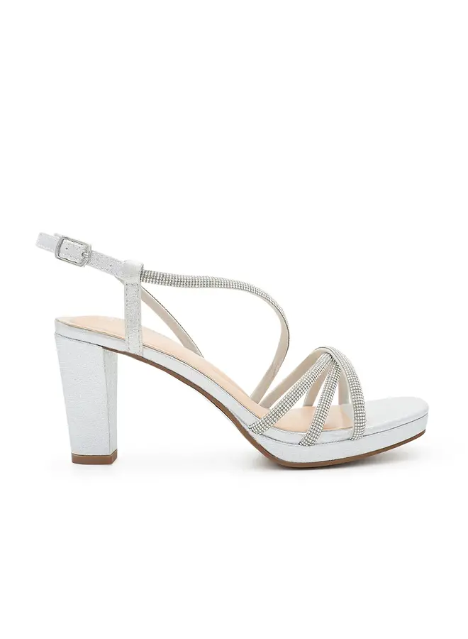 Dallas-1 Dressy Heels - Silver Shimmer