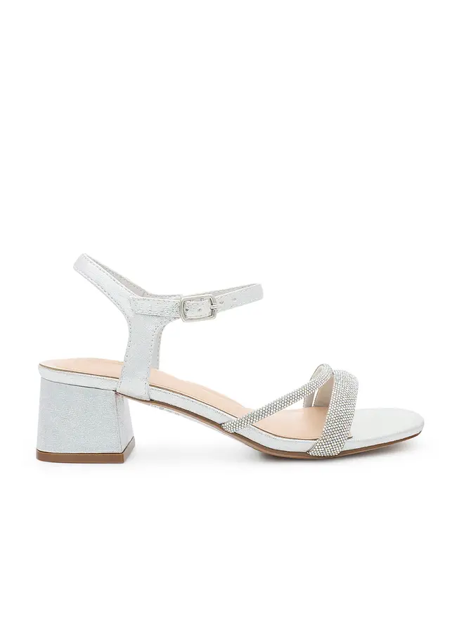 Grace-23 Dressy Heels - Silver Shimmer