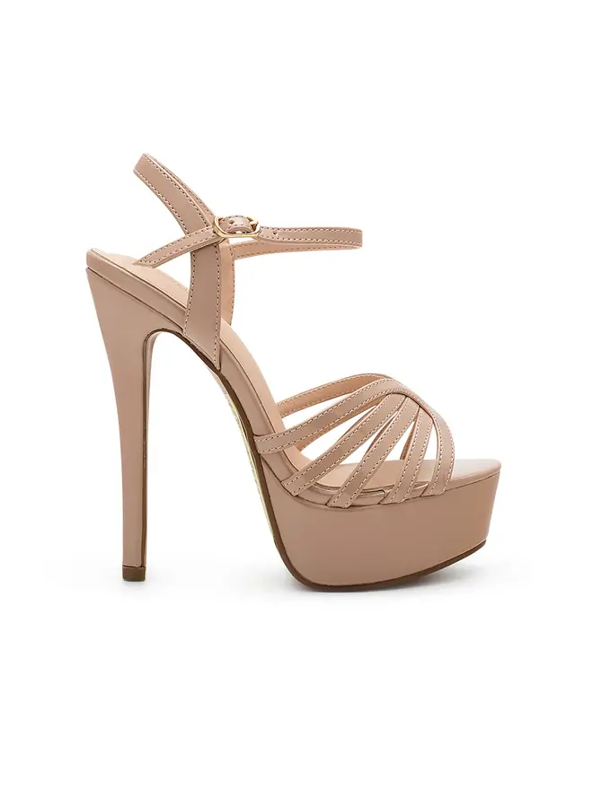 Flora-68 Dressy Heel - Nude Patent