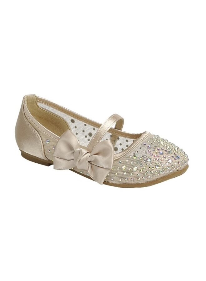 Gloria-10k Girls Flats - Gold