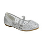 Gloria-10k Girls Flats - Silver