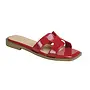 Bold-23 Flat Sandal - Red Patent