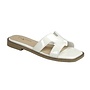 Bold-23 Flat Sandal - White Patent