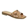 Bold-23 Flat Sandal - Tan Patent