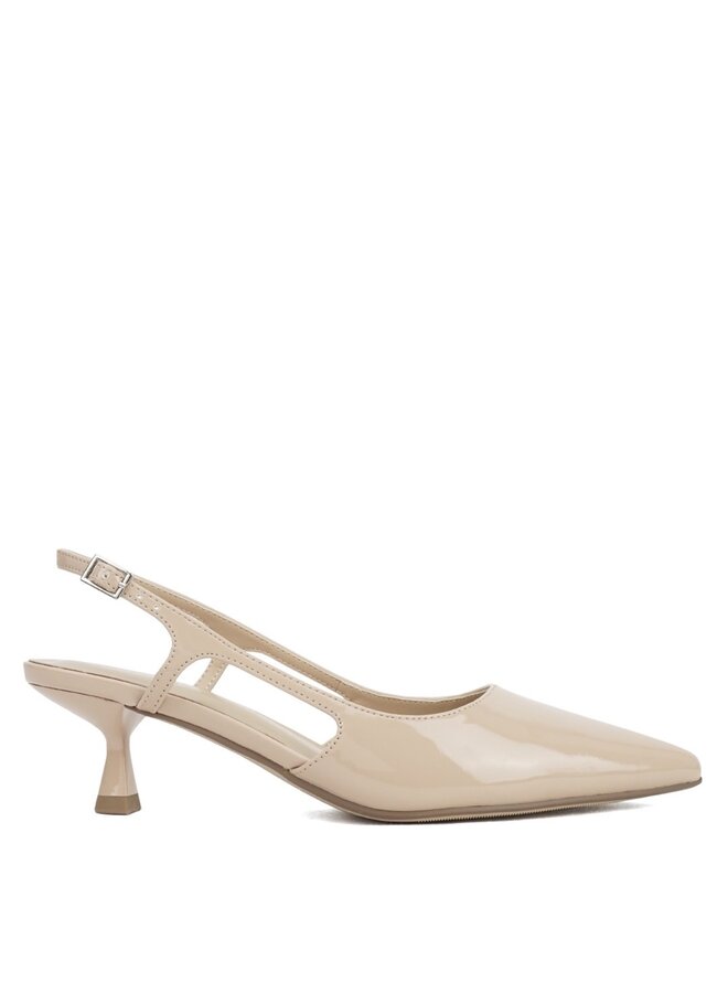 Bell Casual Heels - Dk Beige Patent
