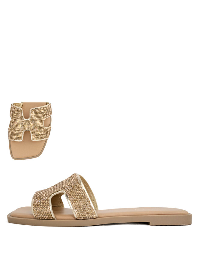 Aralia Flat Sandals - Gold