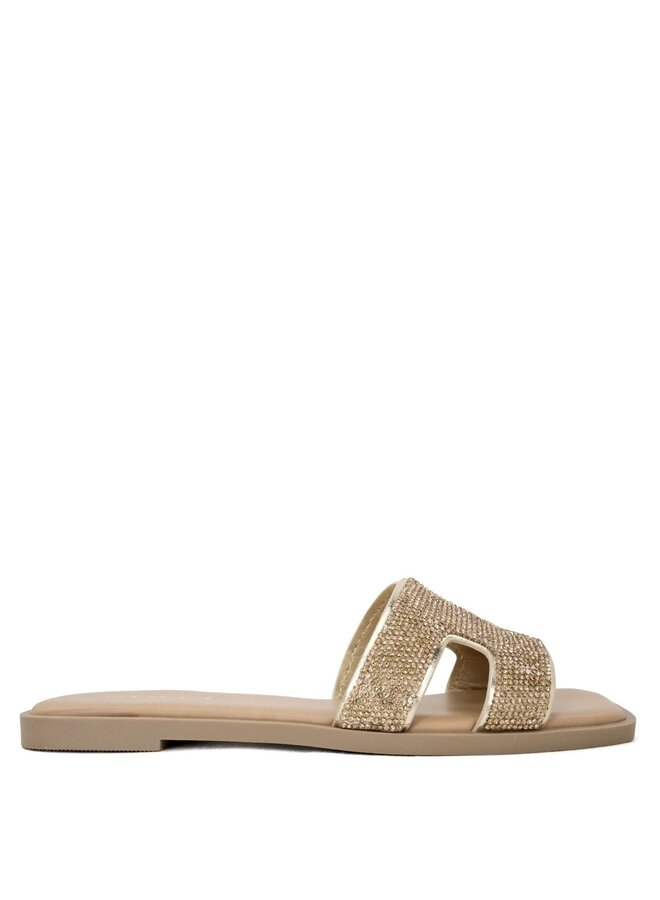 Aralia Flat Sandals - Gold