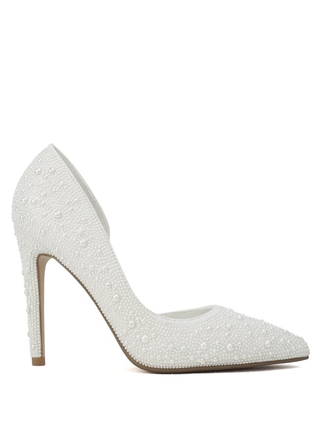 Gianna Dressy Heel - White/Pearl