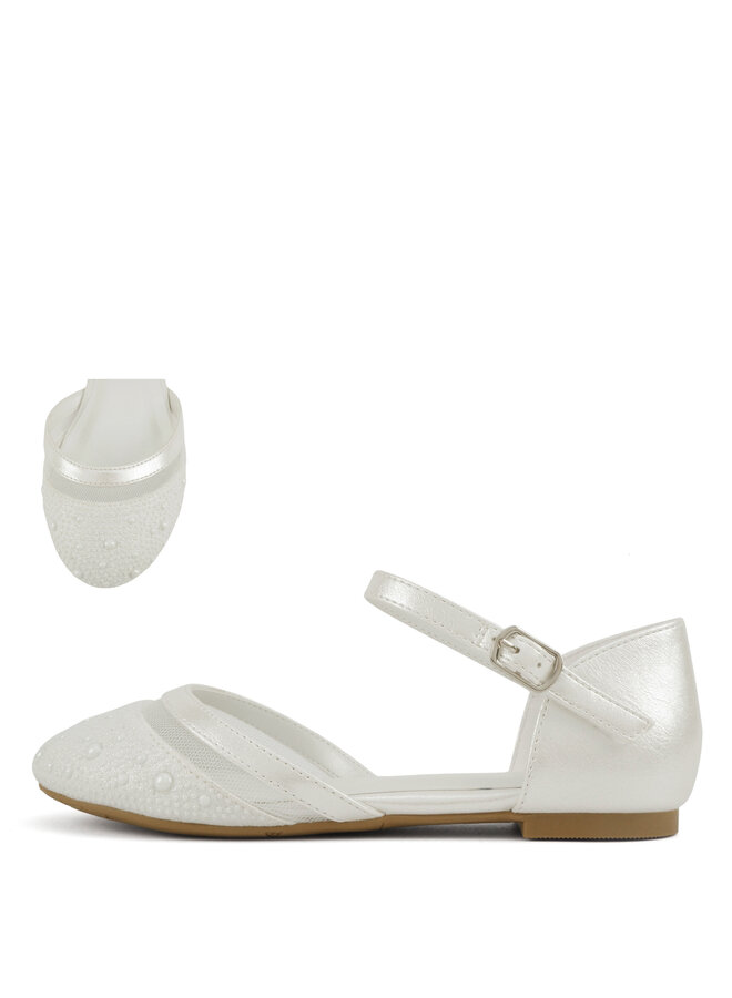 Enter-2 Kids Flats - White Pu