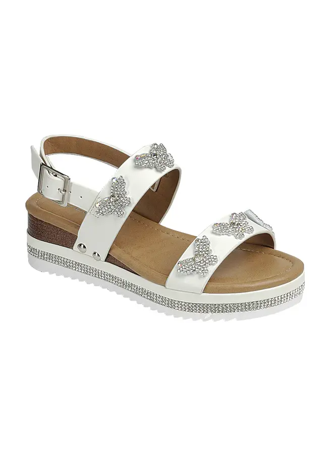 Ellie-09k Kids Sandals - White