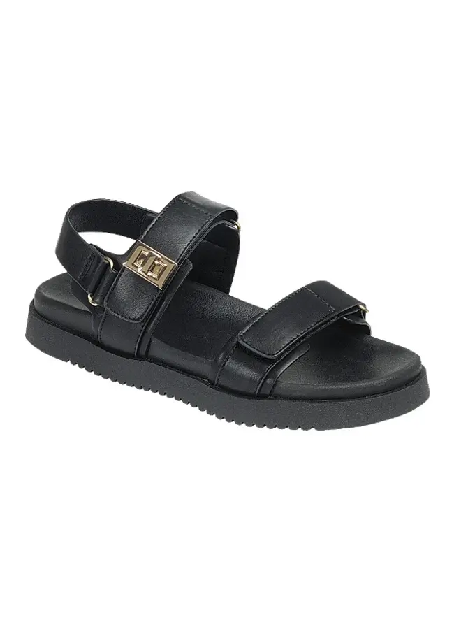 Gigi-21 Flat Sandal - Black