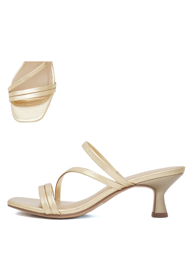 Denali Casual Heels - Gold Lizzard