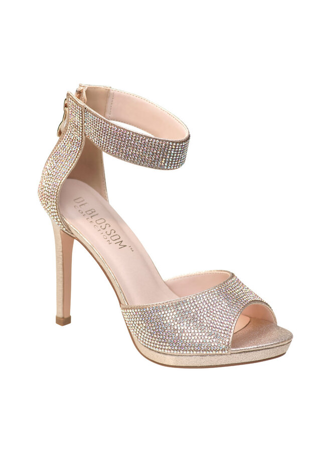 FLOWER-12 Party Heel - CHAMPAGNE