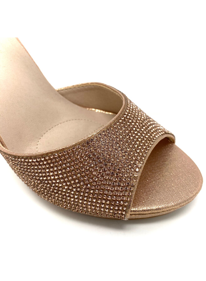 FLOWER-12 Party Heel - ROSE GOLD