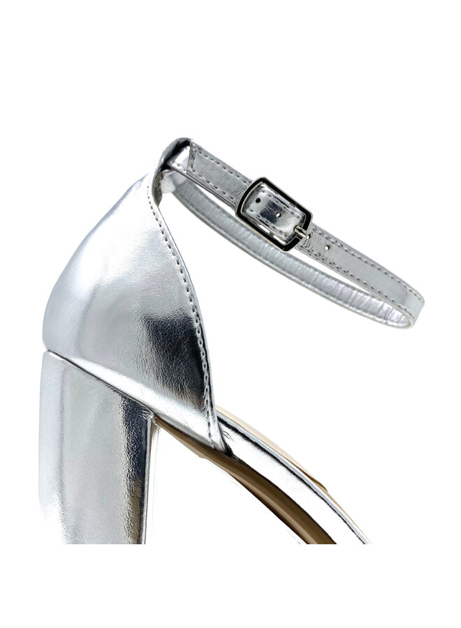 Shiner Dressy Heels - Silver Metallic