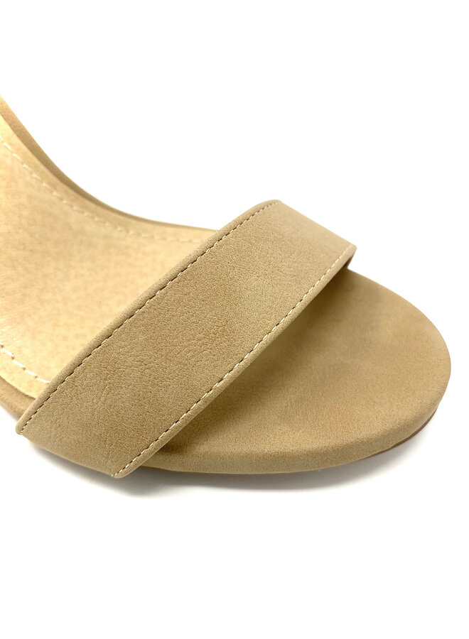 Shiner Casual Heels - Nude Nubuck