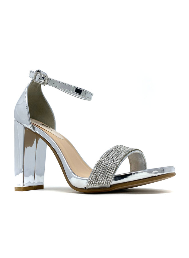 Laser Party Heels - Silver