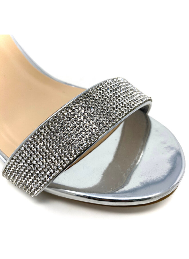 Laser Party Heels - Silver