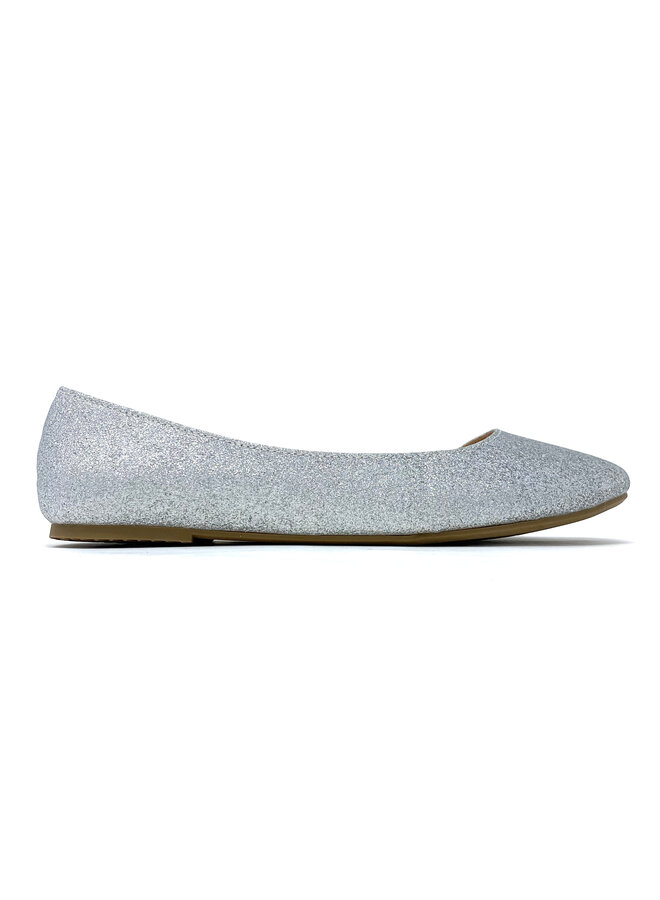 Thesis Dressy Flat - Silver Glitter