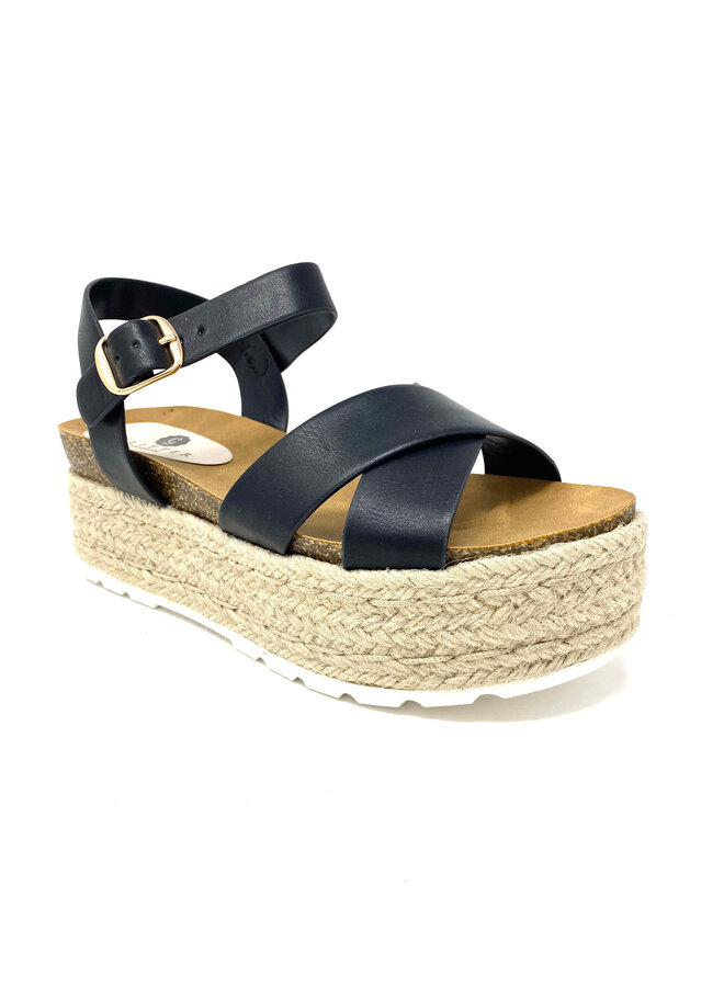 Summer Platform Sandals - Black