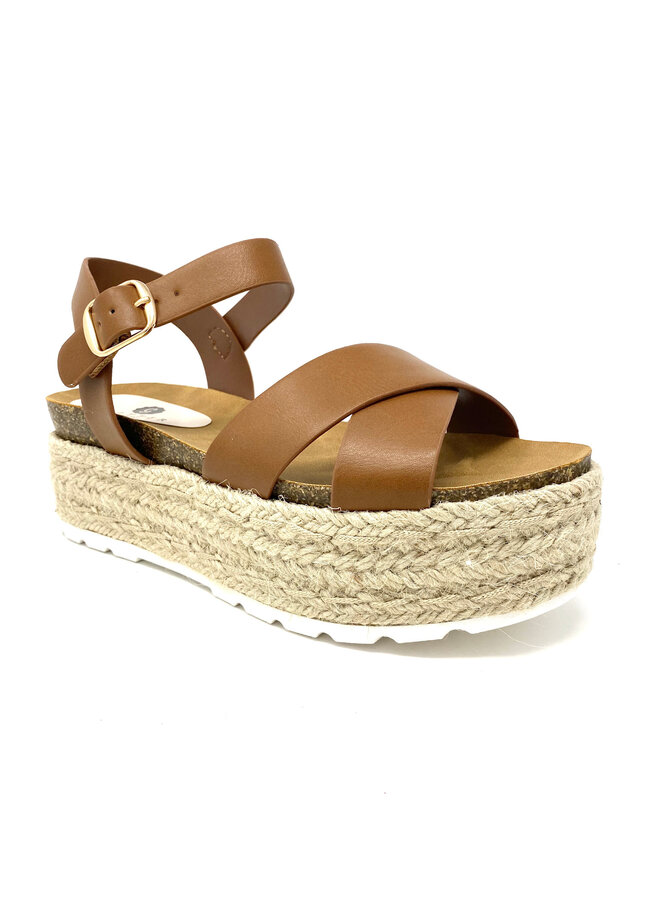 Summer Platform Sandals - Tan