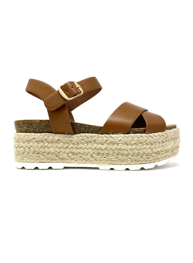 Summer Platform Sandals - Tan