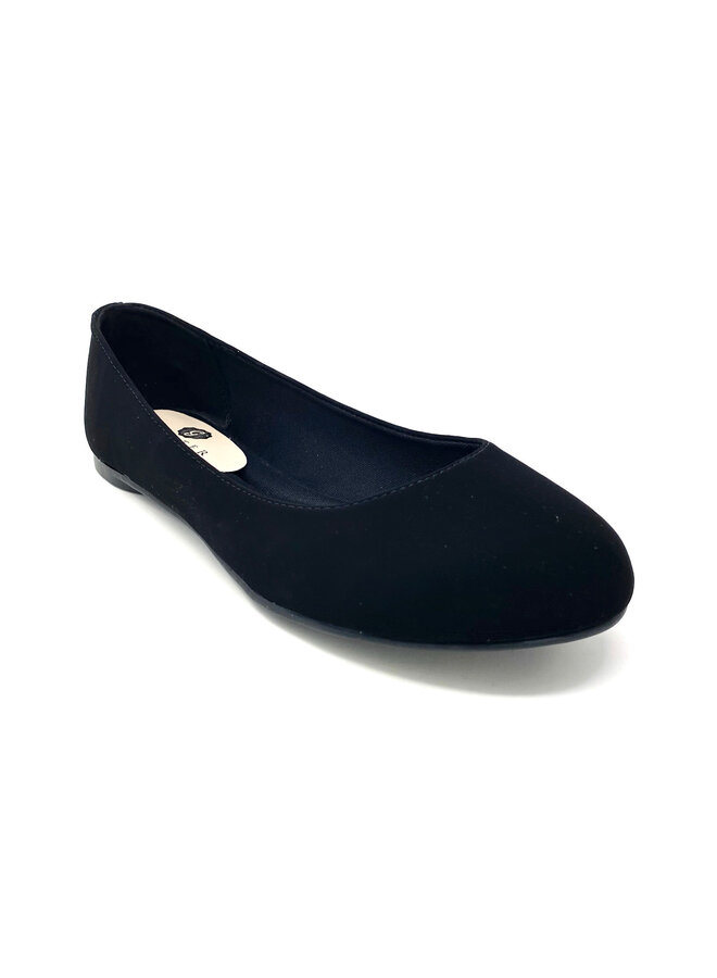 Everyday Casual Flats - Black Nubuck