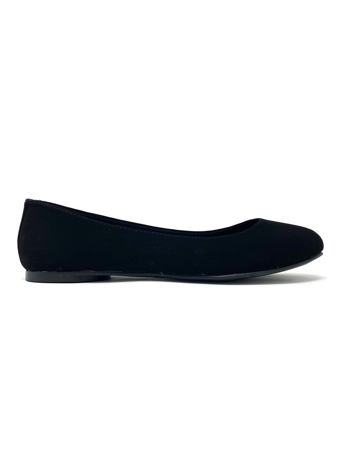 Everyday Casual Flats - Black Nubuck
