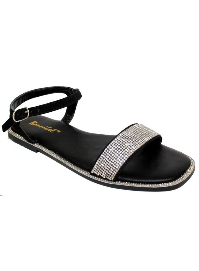 Amita Flat Sandals - Black Nb