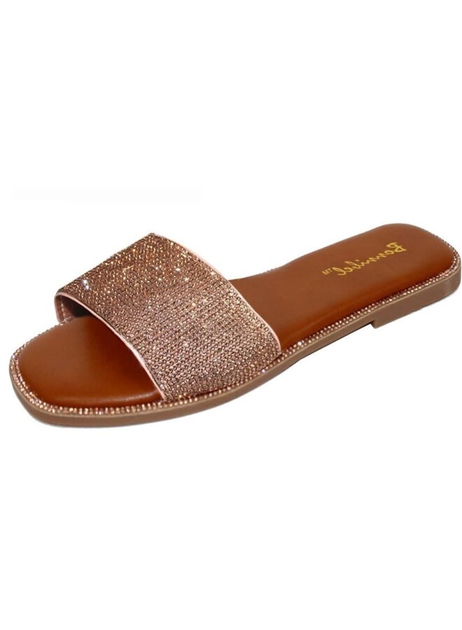 Amita-3 Flat Sandals - Rose Gold